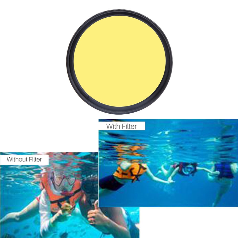 Filtros para Cámara de Acción, de 58mm, para GoPro Hero 8, color negro, supermacro, para buceo de cerca, para GoPro Hero8, estuche negro resistente al agua, accesorios