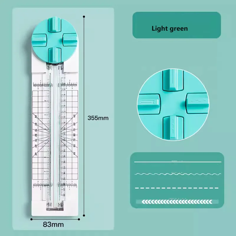 Paper Trimmer 4 Styles Craft Paper Cutter Multi-Function Scrapbooking Tool for Cutting Paper Photos Scrapbook Postcard: light green