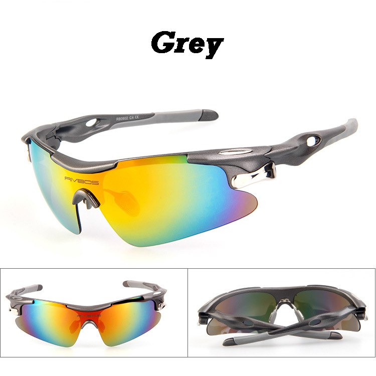 Men's Polarized Sunglasses Sports Glasses Cycling Climbing Hiking Eyewear UV Protection Riding Sports Glasses Unisex: Grey