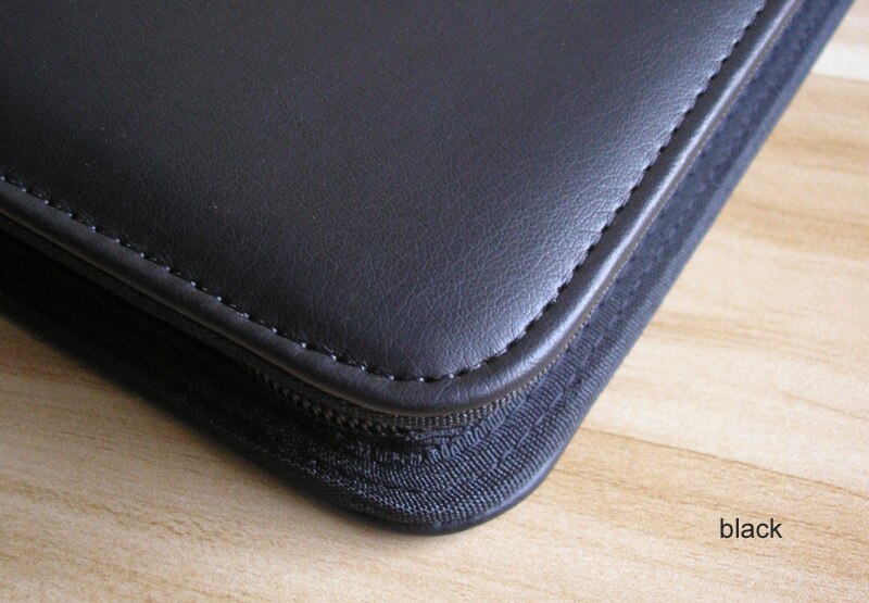 A4 erweitert dateiordner organizer reißverschluss dokumentenmappe für ipad Portfolio padfolio mit notizblock Notizbuch stiftschlaufe Halfter 1311