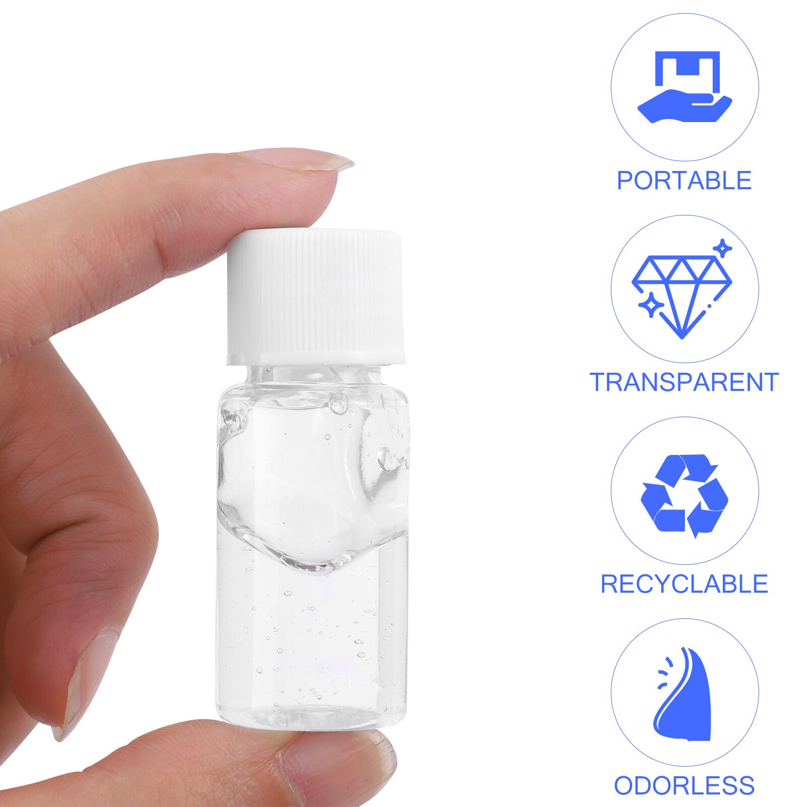 150 ML Transparante fles met platte bovenkant Mat zwarte draaidop breed | Lege flessen | De