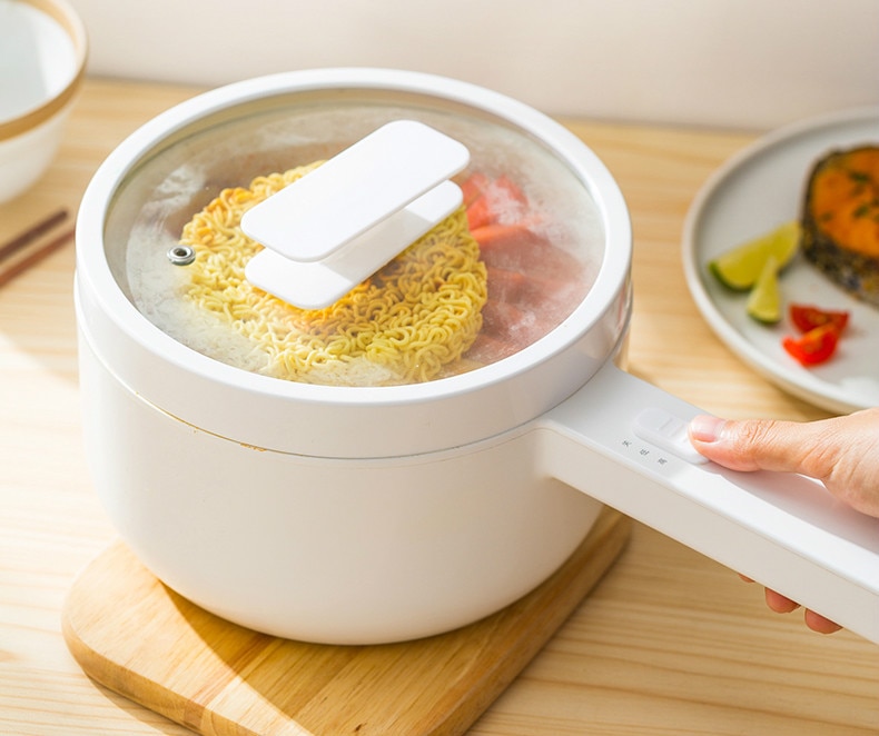 220V 1.5L 310/700w Multifunctional electric skillet pot Food grade Non-stick coating Frying pan cooker 2gears adjustment
