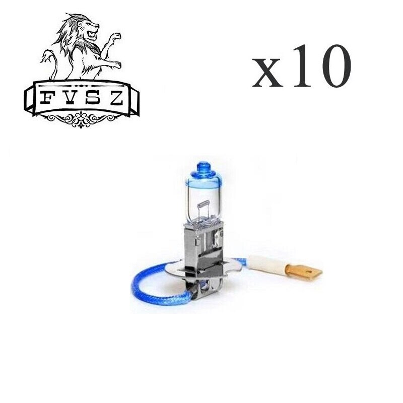 10 stk  h3 12v 55w 5000k auto halogen hovedlys pære supersterk gult lys halogen lys nær lyspærer  ( dc 12v): misligholde tittel