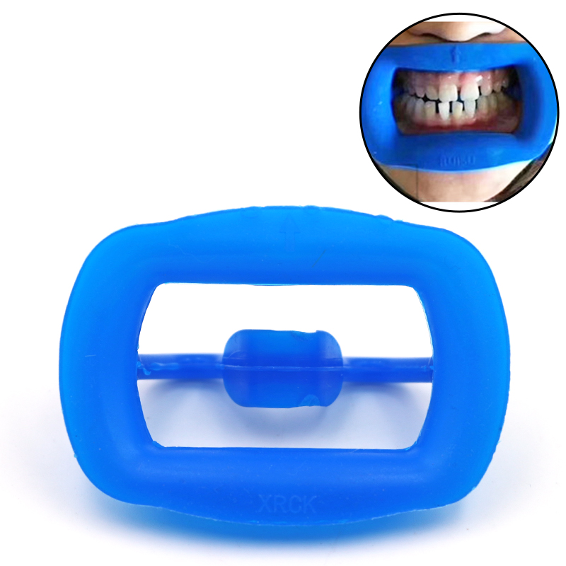 1Pc Dental Mond Opener Zachte Siliconen Lip Wang Oprolmechanisme Orthodontische Tanden Whitening Tandarts Gereedschap Instrument: Blue