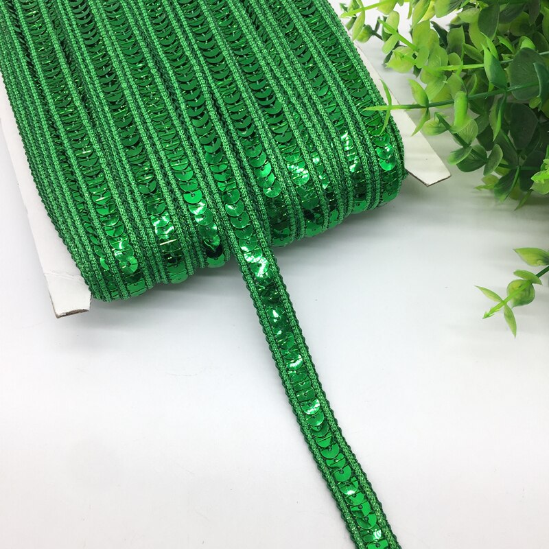 3 yards 13 mm pailletten lint kant trim pailletten stof voor jurk kleding hoofdtooi bruids naaien accessoires DIY: Dull