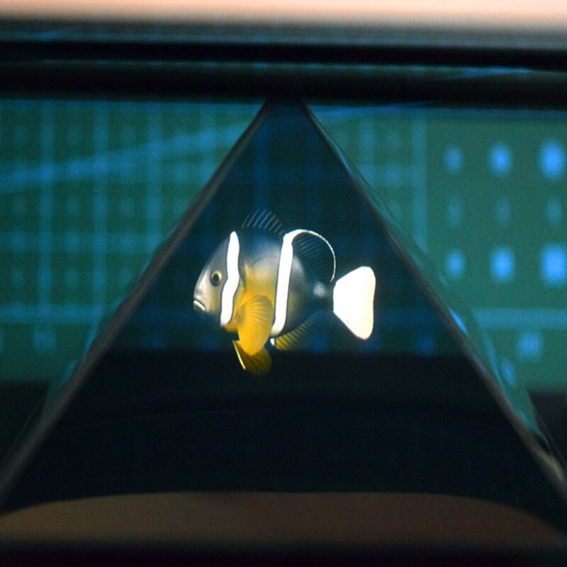 Pirámide de proyector holográfico 3D Pantalla de imagen cuatridimensional portátil para teléfono móvil JR ofertas