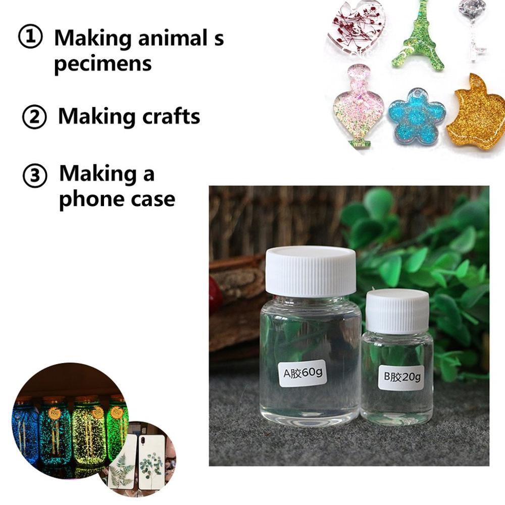 Misto di Secchezza Rapido Indurente AB Colla di Cristallo anti-giallo Resina Epossidica FAI DA TE Trasparente per Monili Che Fanno Resistenza Ai Solventi Strumento