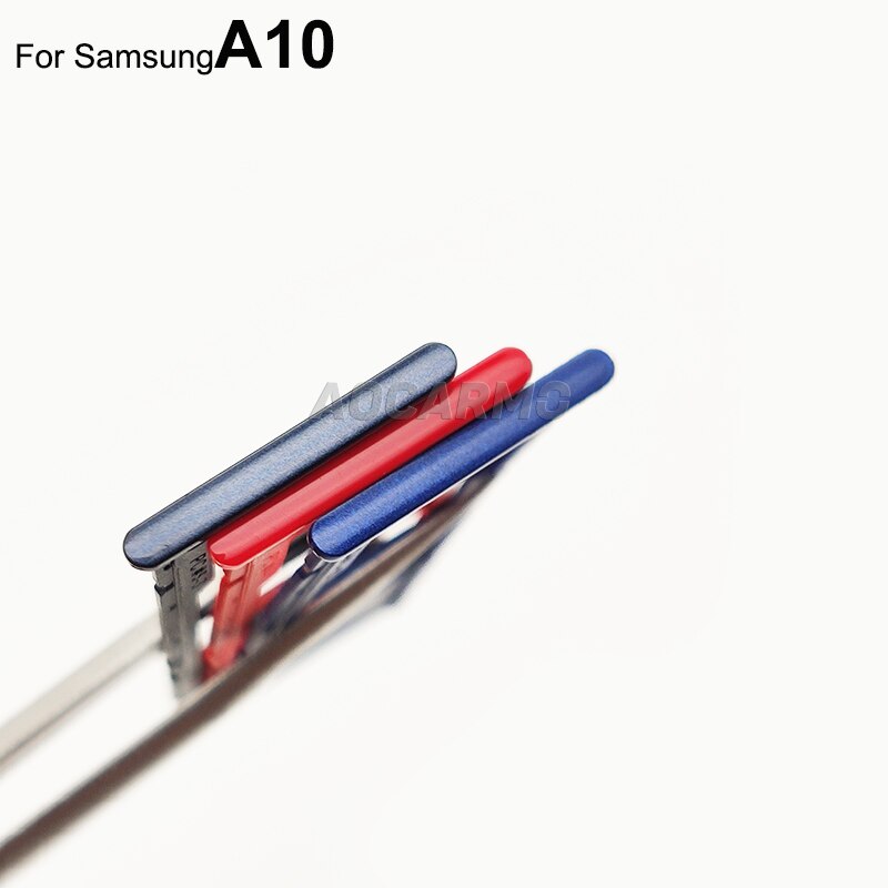 Aocarmo Voor Samsung Galaxy A10 Dual & Enkele Sim-kaart Microsd Houder Nano Sim Card Tray Slot Vervanging Deel