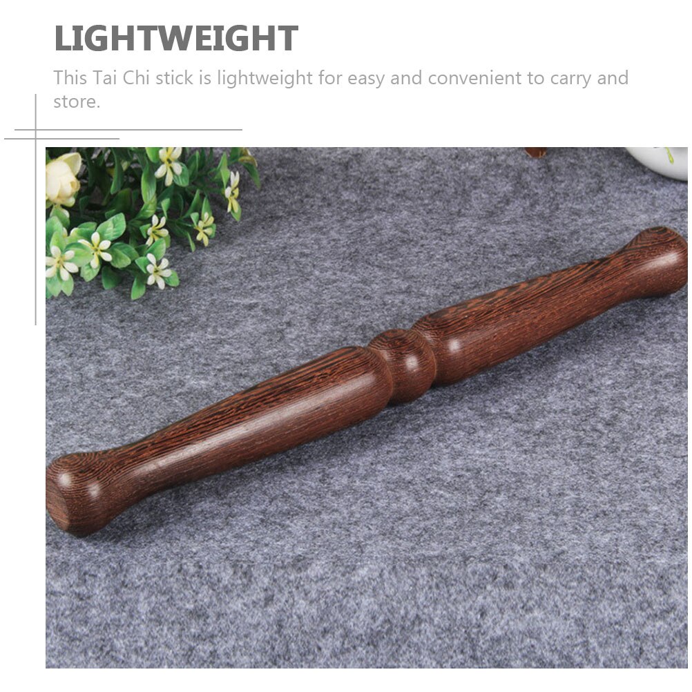 Household Tai Chi Ruler Portable Exercise Stick Wooden Kungfu Stick Exercising Supply