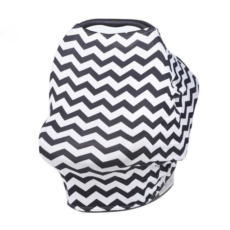 Nursing Scarf Cover Up Apron for Breastfeeding 2in1 Baby Car Seat Canopy Cover Women Breastfeeding Pron Shawl Cover Scarf Cloth: Black