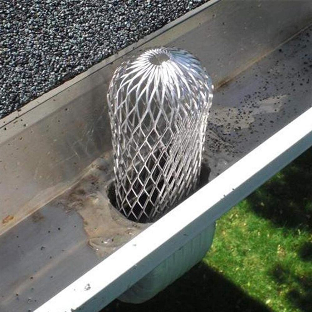 Roof Gutter Guard Filters Expand Aluminum Filter Strainer Stops Blockage Leaf Drains Debris Drain Net Cover
