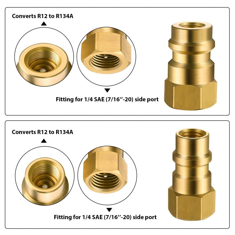 R12 to R134A Conversion Kit BPV31 Piercing Tap Valve Refrigerant Opening Valve 8401 Refrigerant Vacuum Pump Adapter