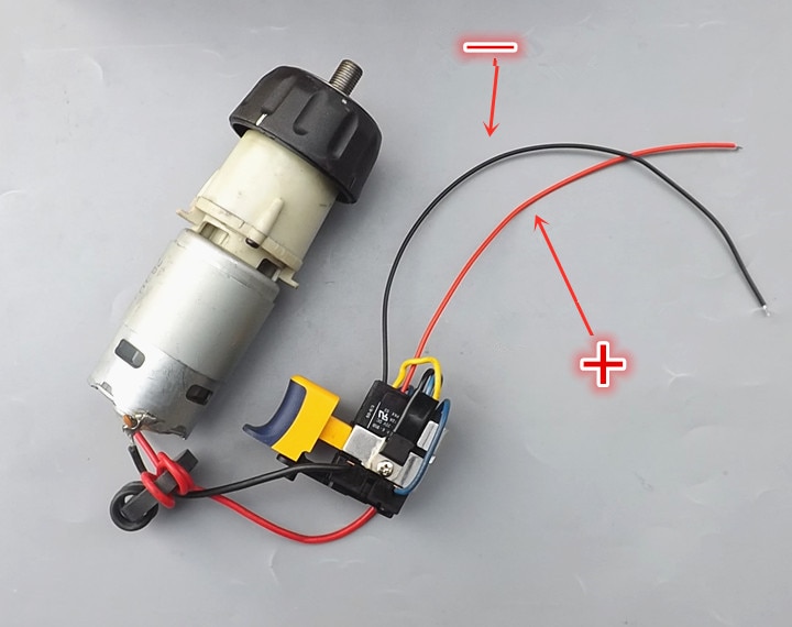 1PC DC 12V Lithium Rechargeable Drill Hand Drill Brushed DC Motor Speed Switch