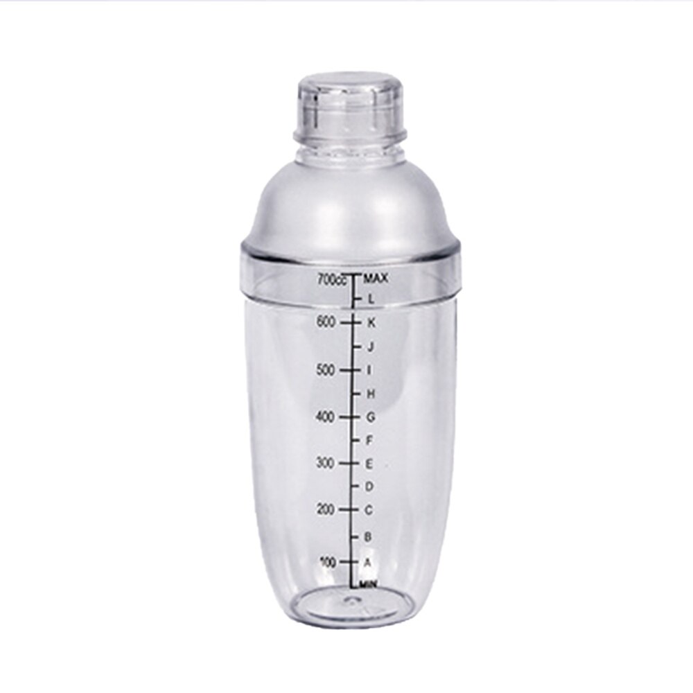 300ml Hand Shake Cup Cocktail Shaker Transparent Mixer Cup Clear Bar Shaker Wine Milk Tea Shaker Cup with Scale (White): White 2