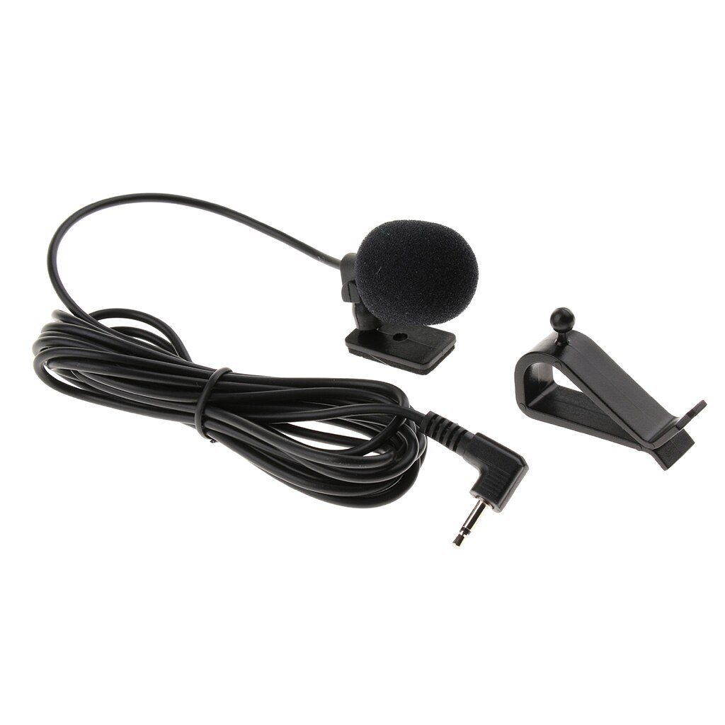 Omni-directional Microphone Condenser Mic for Car Stereo 3.5mm 2.5m Radio GPS DVD External Microphone