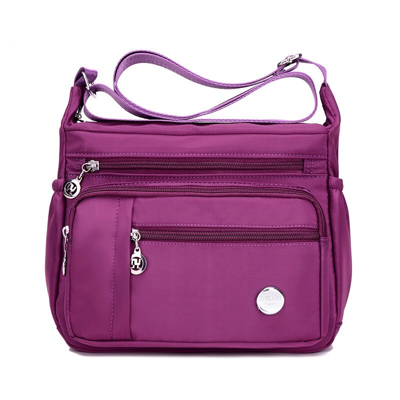 Women Shoulder Handbag Roomy Multiple Pockets Bag Ladies Crossbody Purse Tote Top Handle Satchel: Purple-S