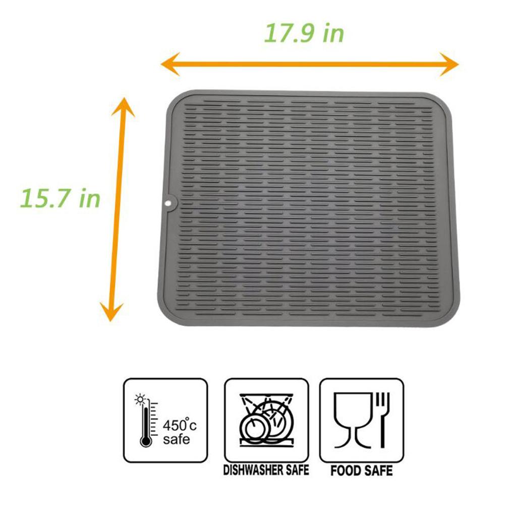 40*50cm stora multifunktionella avloppsplattor i silikon i köket, torkmatta i silikon, torkmatta