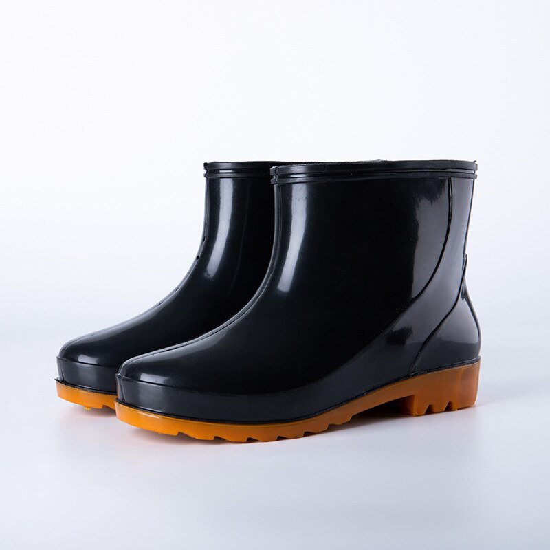Mannen Korte Regen Laarzen Waterdichte Rubberen Lage Hakken Werk Tuin Schoen Antislip Slijtvaste Korte Water laarzen