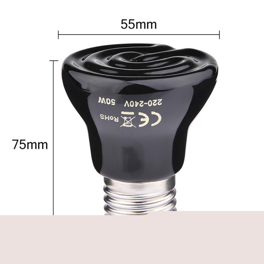 Lámpara calefactora de cerámica con infrarrojos lejanos para mascotas, calefactor para Reptiles, tortugas y lagartos, de 25W/50W/75W/100W 220V, E27