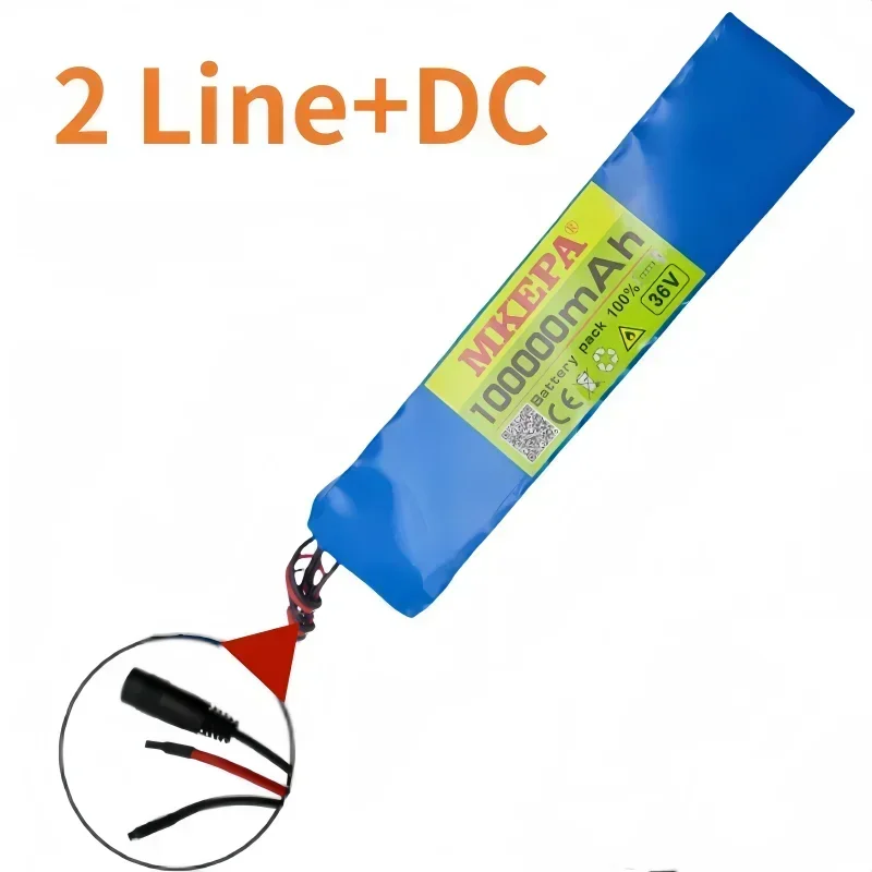 10S3P 36V 100000mAh 18650 Rechargeable Lithium Battery Power Modified Bicycle Scooter Electric Vehicle with etc: Orange
