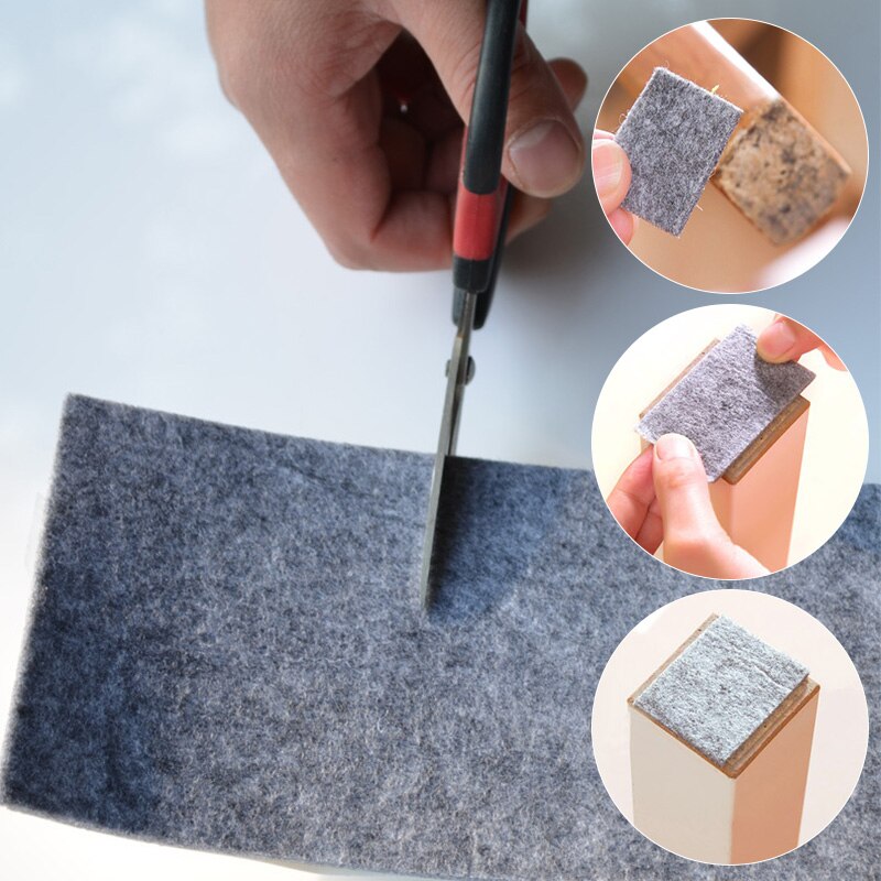 100cm/Rolle Anti-Unterhose Filz Möbel Bein Pad Selbst-Klebstoff matt Boden Schutz Tragen-breiter tabelle Sofa Bein Pads Stuhl Armaturen