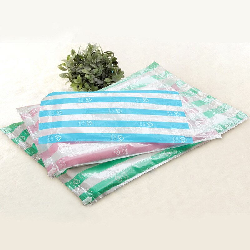 Sac de rangement sous vide à roulement à main, sac de voyage Portable permettant de gagner de l&#39;espace pour les vêtements, sacs compressés pour bagages, sac scellé 2 pièces