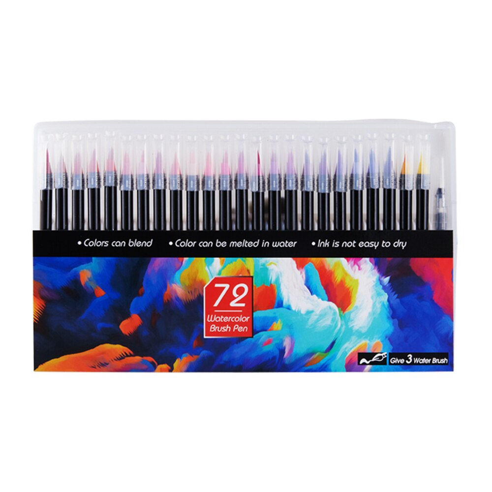 Pincel de acuarela de 20 colores, marcador de arte, fieltro, pintor, pincel suave conjunto para colorear, pluma Manga para dibujar, pintar y caligrafía: MB-72 Color