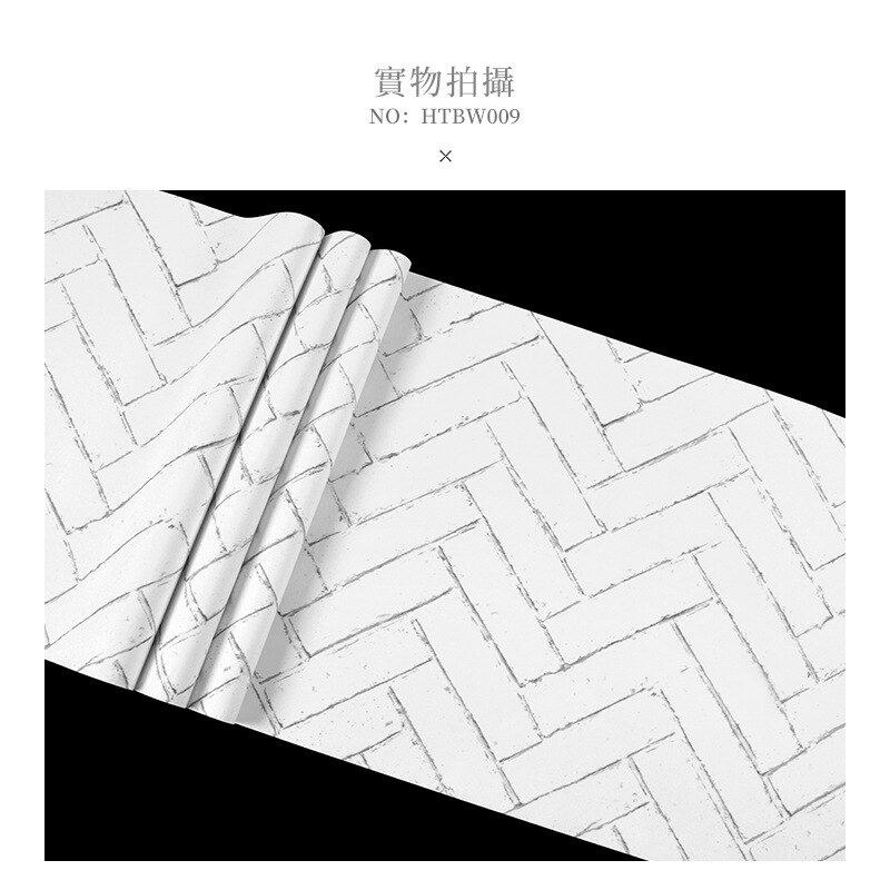 Papel tapiz con de ladrillo blanco y negro del norte de Europa, papel tapiz con de ladrillo blanco, imitación de ladrillo, té de la leche