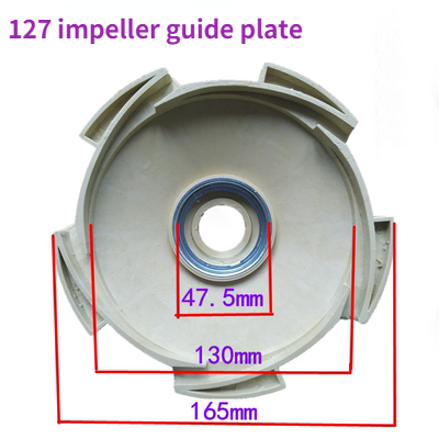 Självsugande pumpar centrifugalpumpar jetpumpar i rostfritt stål kateterstyrskena ppo plastimpeller vattenpumpsdelar: Röd