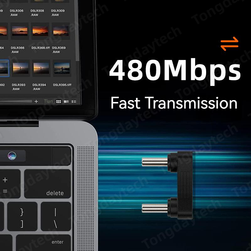 Adapter USB typu C w kształcie litery U 65W Szybkie ładowanie Adapter Otg Transfer danych Złącze USBC do telefonu Ipad Tablet Cabo Usb Tipo C