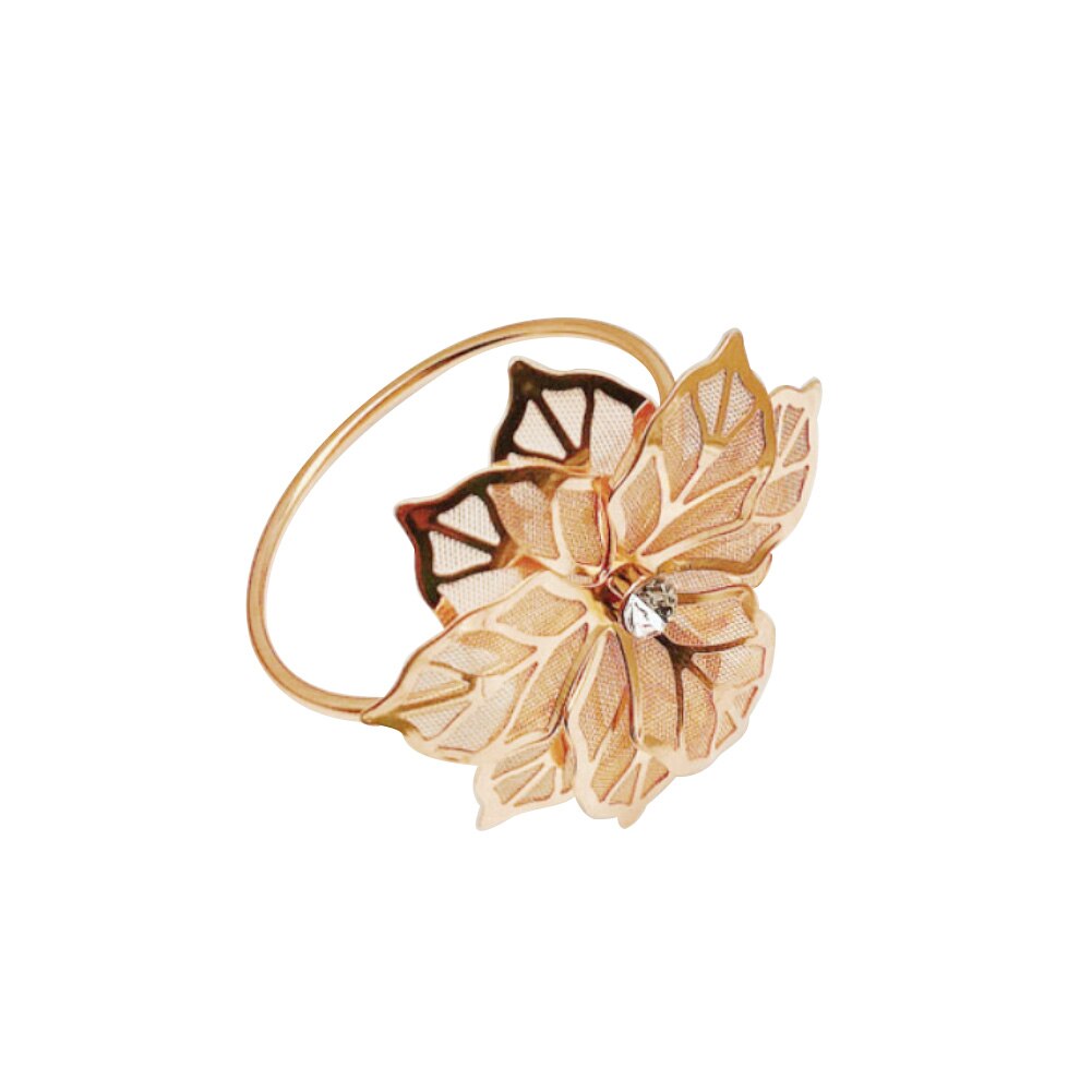 6 st blomma servettringar metall guld servett spänne servettring hållare hotell födelsedag bröllopsfest västra middagsbord dekoration