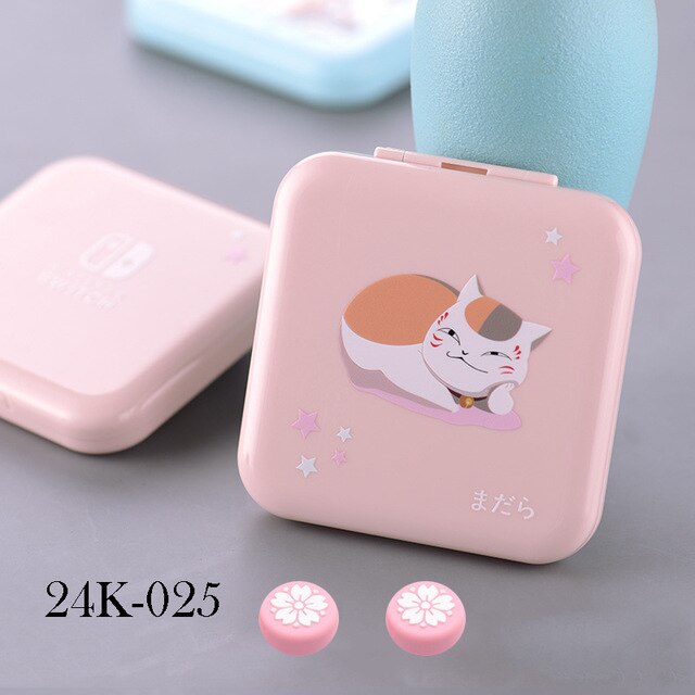 24 w 1 różowy BelugaDesign Anime etui na karty do gry na Nintendo Switch | Mały kartridż z grą do przechowywania uchwyt podróżny: I