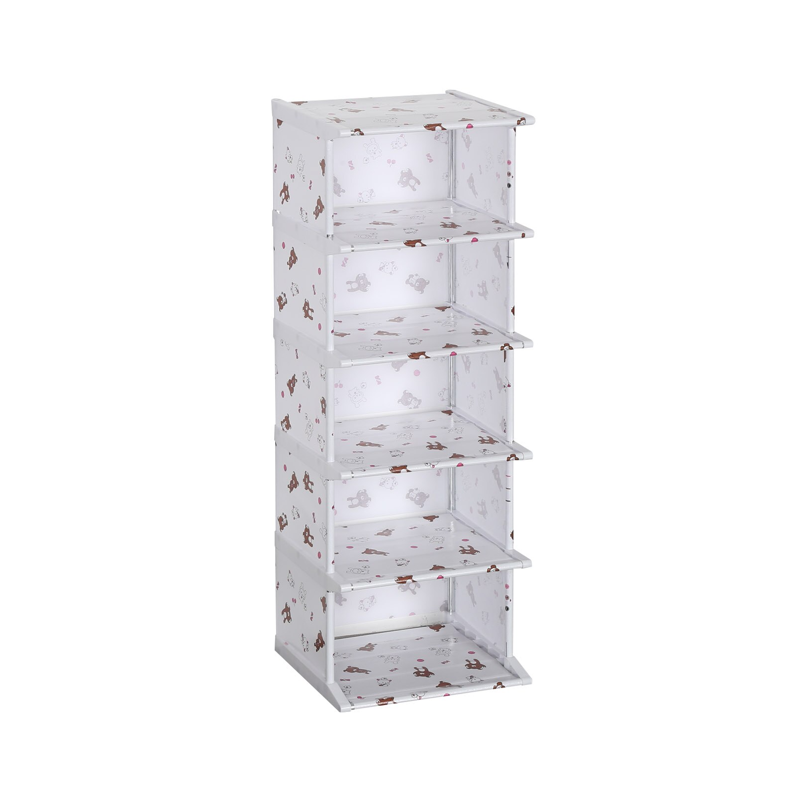 CellDeal 4/6/8 Layer Useful Shoe Rack DIY Easy Assembly Shoes Storage Cabinet Dustproof Moistureproof Shoe Shelf Large Capacity: 6 Layer White