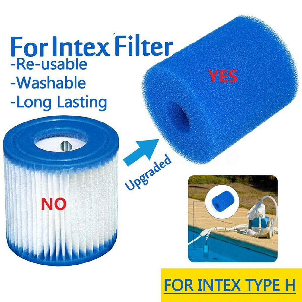 Genanvendelig vaskbar swimmingpool filter skum svamp patron til intex type h rengøring udskiftning på lager
