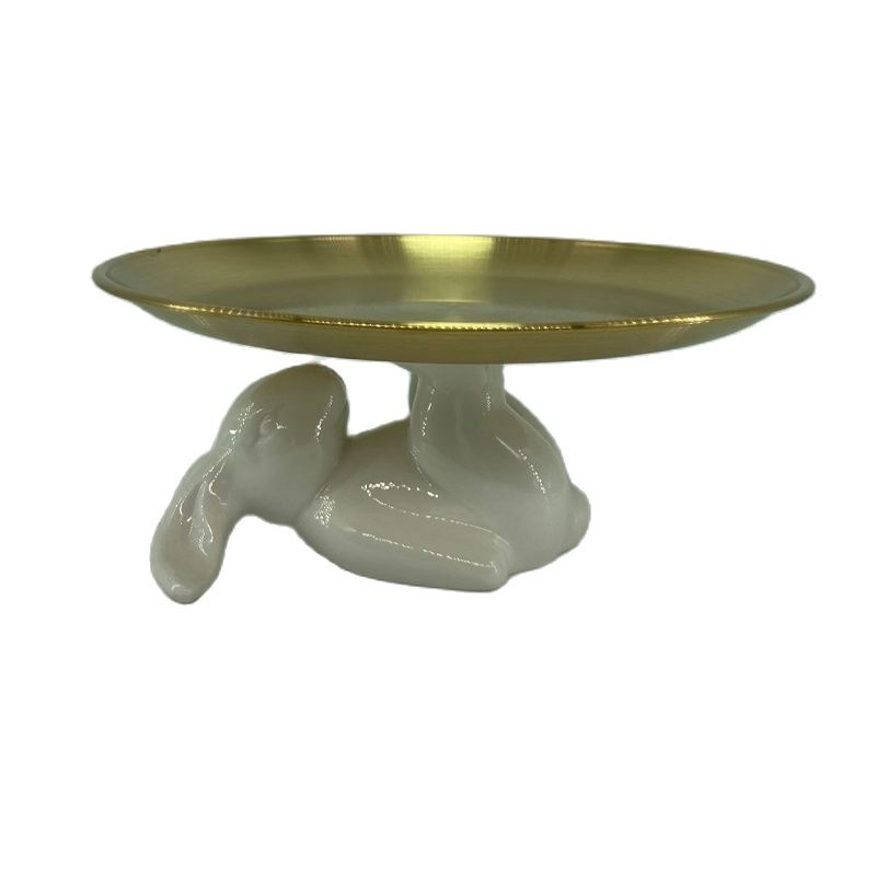 Ceramic rabbit Plate Ceramic dish porcelain plates decorative dinner plates Rabbit Dessert Bunny cake tray sets dish Easter