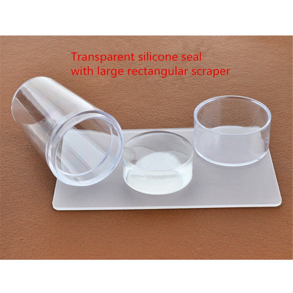 2.8Cm Transparant Siliconen Stamper Stempelen Voor Nagels 1 Pcs Diy Stempel Voor Decoratie