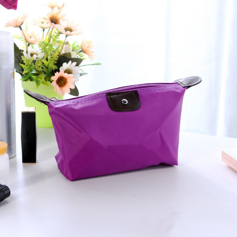 Multifunktions Make-Up Tasche Frauen Kosmetik Taschen Organizer Box Damen Handtasche Nylon Reise Lagerung Taschen Waschen Tasche: purple