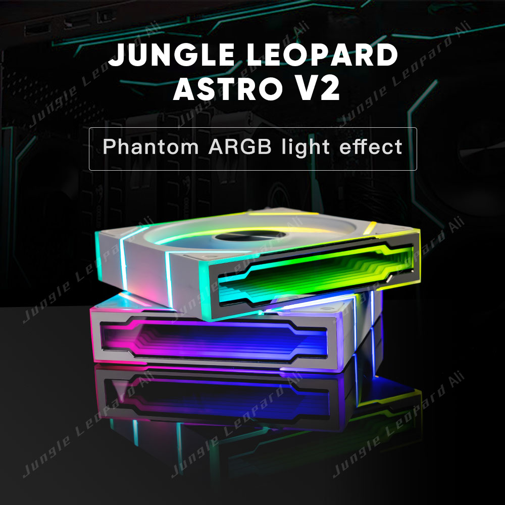Jungle Leopard AstroV2 PC Case Fan 120mm 5V 3Pin ARGB Cyclic Mirror Light Effect Lian PWM 800 to 1850RPM Cooling Fan Li