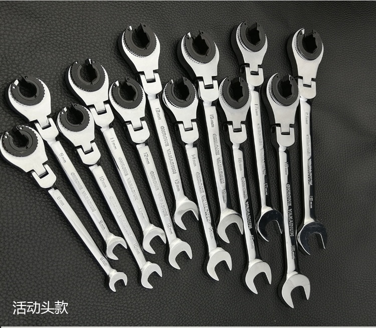 Tubing Flex Head Ratchet Spanner Combination Wrench Keys Ratchet Skate Tool Gear Ring Wrench Ratchet Set