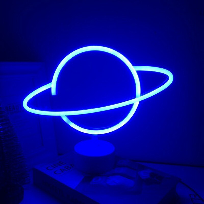 Aarde Vorm Verstelbare Usb 12V Neon Light Slaapkamer Decoratie Muliti-Kleur Led Tafel Night Neon Light