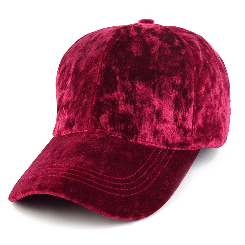 Berretto da Baseball alla moda Geebro cappello da snapback in cotone casual per adulti cappello in velluto invernale caldo Hip Hop visiera da esterno per uomo e donna: wine red