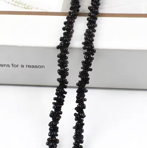 5mm Beaded Lace Trim for Sewing Clothes Trimmings Wedding Dress Curtain Laces Ribbon Decoration Hair Accessories: WHITE