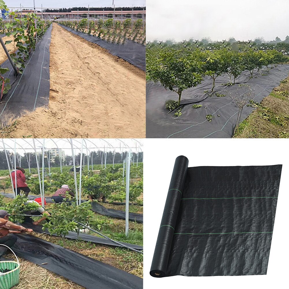 1.3*164ft Agricultural Anti Grass Cloth Black Plastic Mulch Film Thickness Garden Greenhouse Weeding Control Fabric Degradable