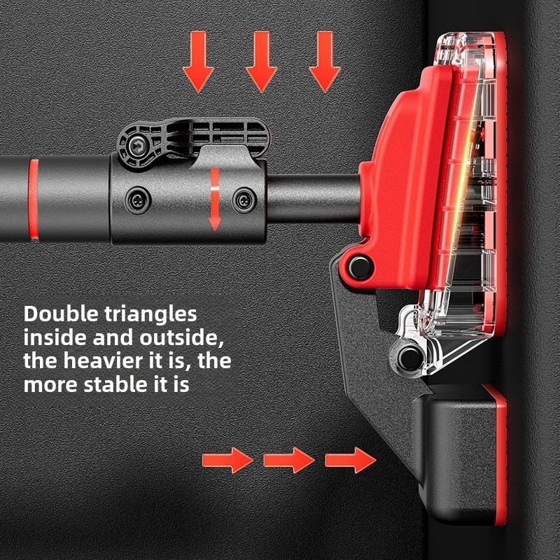 Barra horizontal doméstica, equipamento fitness interno, esportes domésticos, anéis sem perfuração, dispositivo de pull-up de haste única na porta