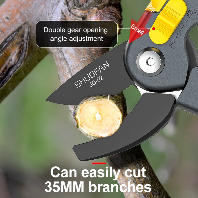 Powerful Garden Pruners Trim Metal Cutting Scissors Hand Tools Shears Grafting Secateurs Flowers Branch Cutter Plant Pruning