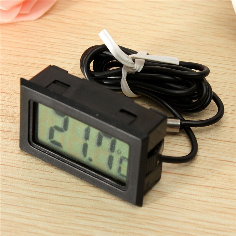 1pcs White/Black Digital Probe Embedded Thermometer Home Kitchen Fridge Freezer Aquarium Tank Incubator Temperature Sensor