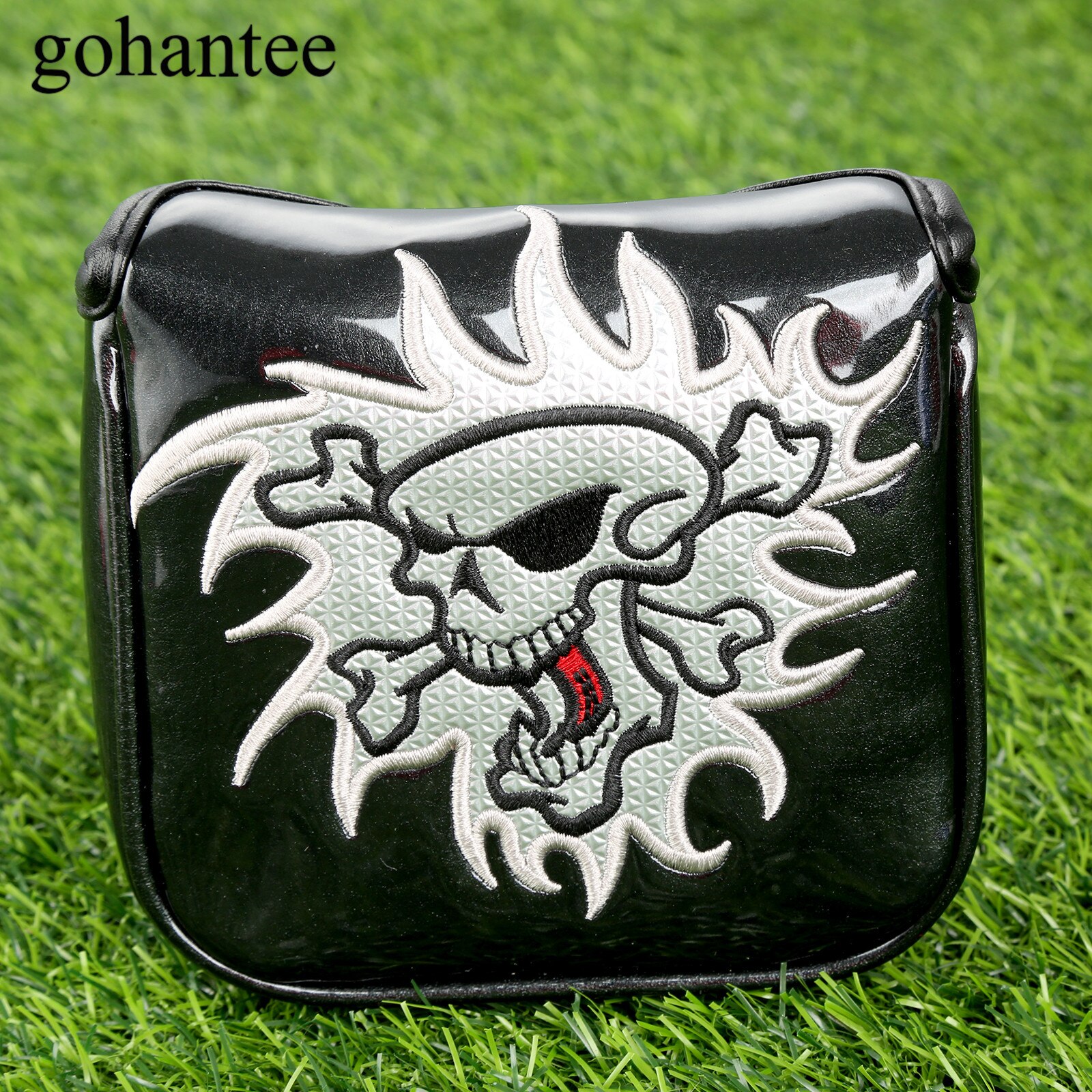 1 Pc Square Golf Putter Headcover PU Leather Golf Club Head Covers With Magnetic Closure Fit All Mallet Style Putters 4 Colours: Black