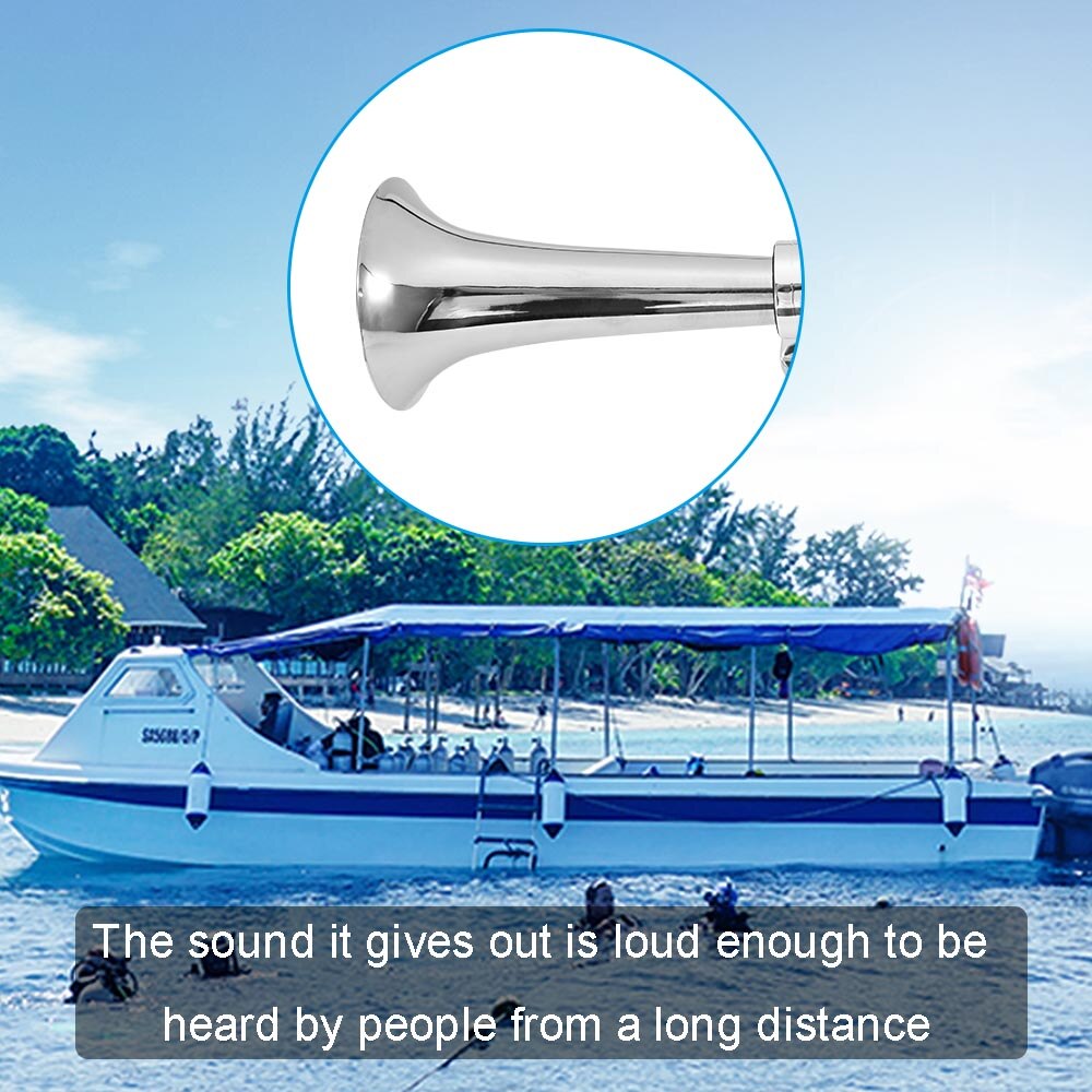 12v bil lufthorn 150db super højt universelt horn enkelt trompet kompressor 17 tommer 180 hertz horn til bil lastbil båd motorcykel