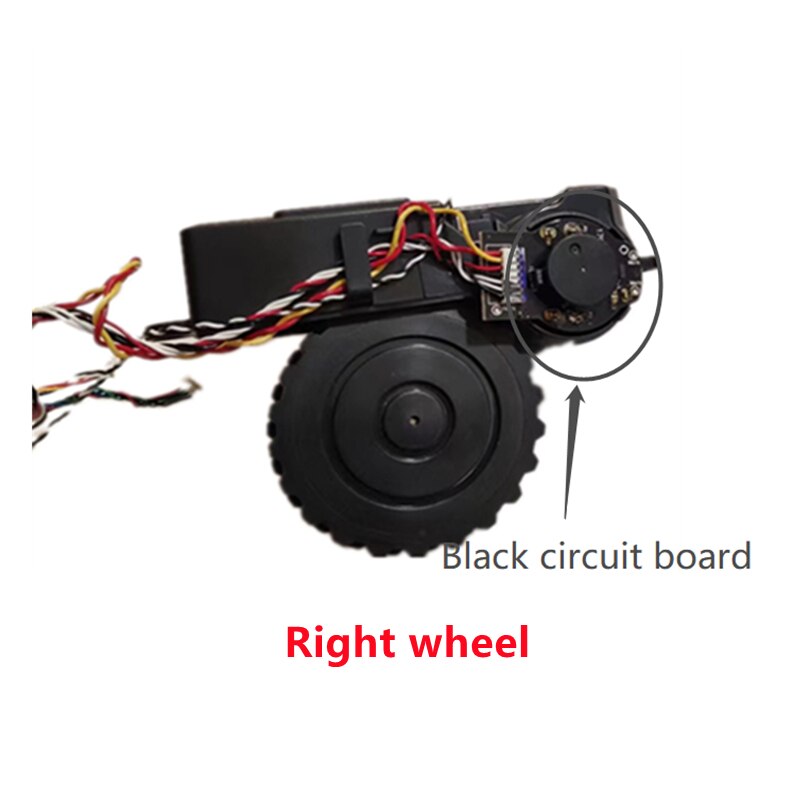 Rueda Derecha e Izquierda para Robot Aspirador Conga, Repuestos de Accesorios de Aspiradora Inteligente 3090 3092 s3090: Black Right wheel