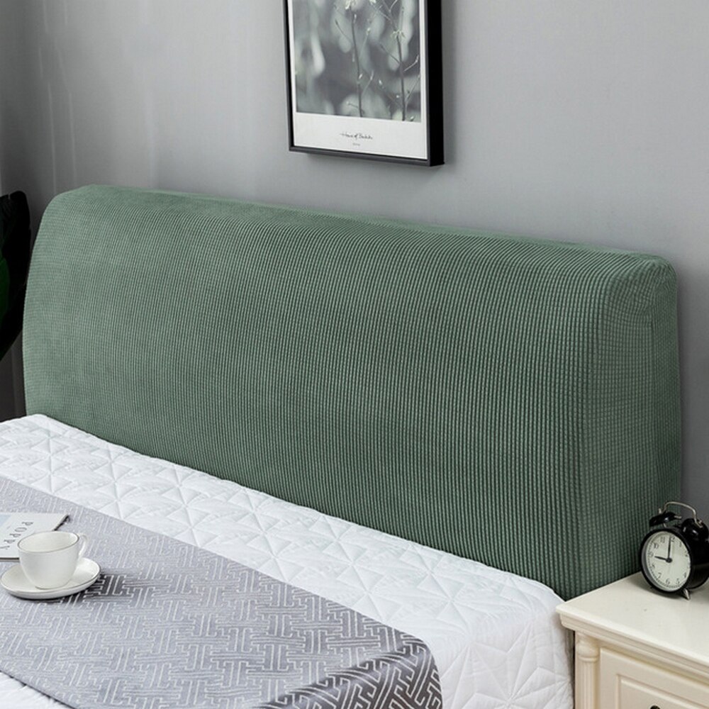 Tykkere elastisk altomfattende sengegavl seng hoveddæksel ensfarvet seng hoved rygbeskyttelse støvdæksel almindelig blød boligindretning: 4 / 180cm